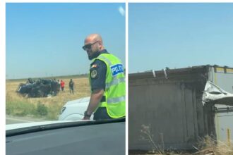 video accident rutier la intrarea in mihail kogalniceanu o masina s a rasturnat 68835718ddf18