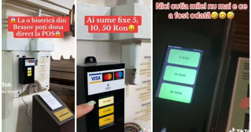 Revoluția digitală: „Cutia milei” modernă care permite donații cu cardul în lăcașurile de cult. Cum a cucerit această inovație rețelele sociale! 1 video culmea tehnologiei cutia milei cu pos cum functioneaza donatiile cu cardul in biserici ideea a devenit virala pe tiktok 6885f4015a315
