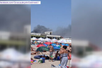 video panica pentru turisti la costinesti un incendiu de vegetatie a izbucnit langa plaja 6884e8d1c0448
