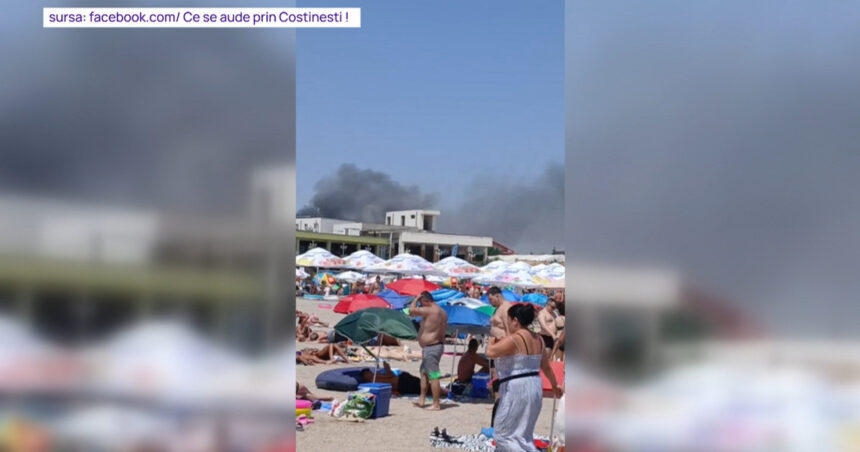 Alerte pe litoralul Costinești: Flăcările de vegetație amenință liniștea turiștilor! 1 video panica pentru turisti la costinesti un incendiu de vegetatie a izbucnit langa plaja 6884e8d1c0448