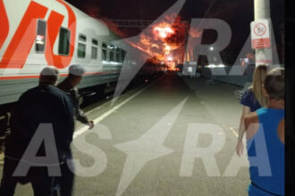 video pentru a patra oara in aceasta luna dronele ucrainene dau peste cap traficul feroviar in sudul rusiei gara din zona rostov bombardata 68889e1826127