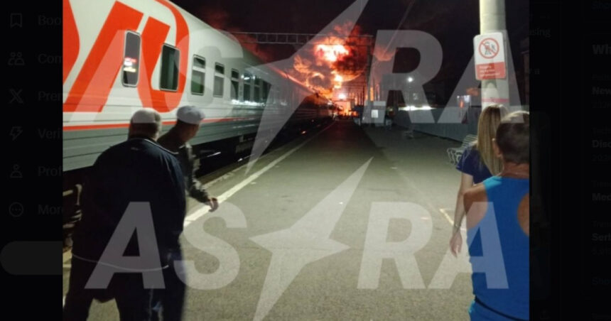 Dronele ucrainene provoacă haos în traficul feroviar din sudul Rusiei: atacuri repetate asupra gării din Rostov! 1 video pentru a patra oara in aceasta luna dronele ucrainene dau peste cap traficul feroviar in sudul rusiei gara din zona rostov bombardata 68889e1826127