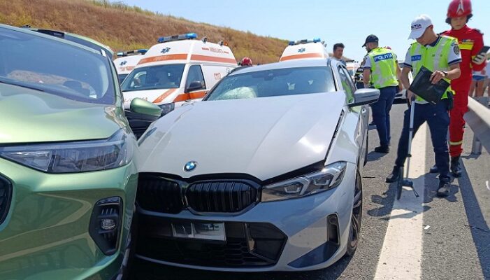 Coliziune spectaculoasă în lanț: Cinci mașini implicate pe Autostrada A2 București-Constanța 1 accident rutier cu 5 autoturisme implicate pe autostrada a2 bucuresti constanta 68ac35870e374
