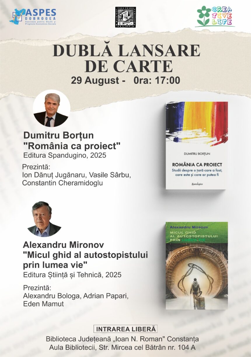 Două opere literare, o seară memorabilă la Biblioteca Județeană din Constanța! 1 dubla lansare de carte la biblioteca judeteana constanta 68a909bcb9890