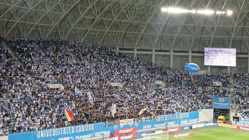 Frenzie pe Stadionul „Ion Oblemenco”! Suporterii Universității Craiova umplu tribunele în confruntarea cu Istanbul Bașakșehir! 1 galerie foto nebunie in banie stadionul ion oblemenco e plin la universitatea craiova istanbul basaksehir 68b0967437ffb