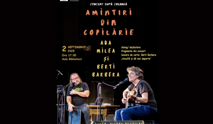 Dialog artistic deosebit: Ada Milea și Berti Barbera la Biblioteca Județeană Constanța 1 intalnire cu doi artisti muzicieni de exceptie ada milea si berti barbera la biblioteca judeteana constanta 68ac57f9681d3