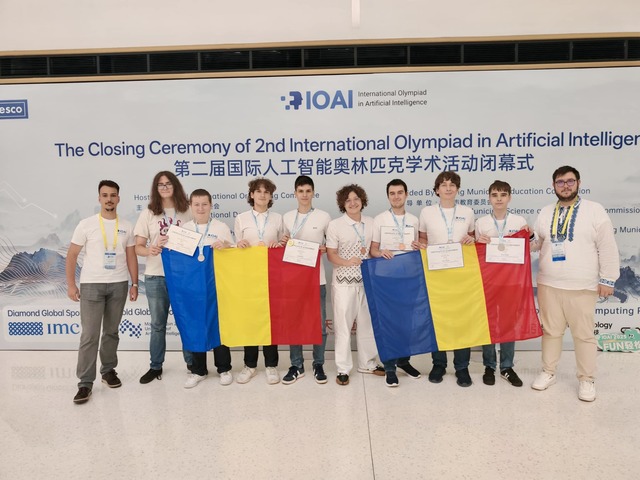 Elevii români strălucesc la Olimpiada de Inteligență Artificială cu un număr impresionant de opt medalii! 1 opt medalii obtinute de elevii romani la olimpiada de inteligenta artificiala 6895d20e1fabf