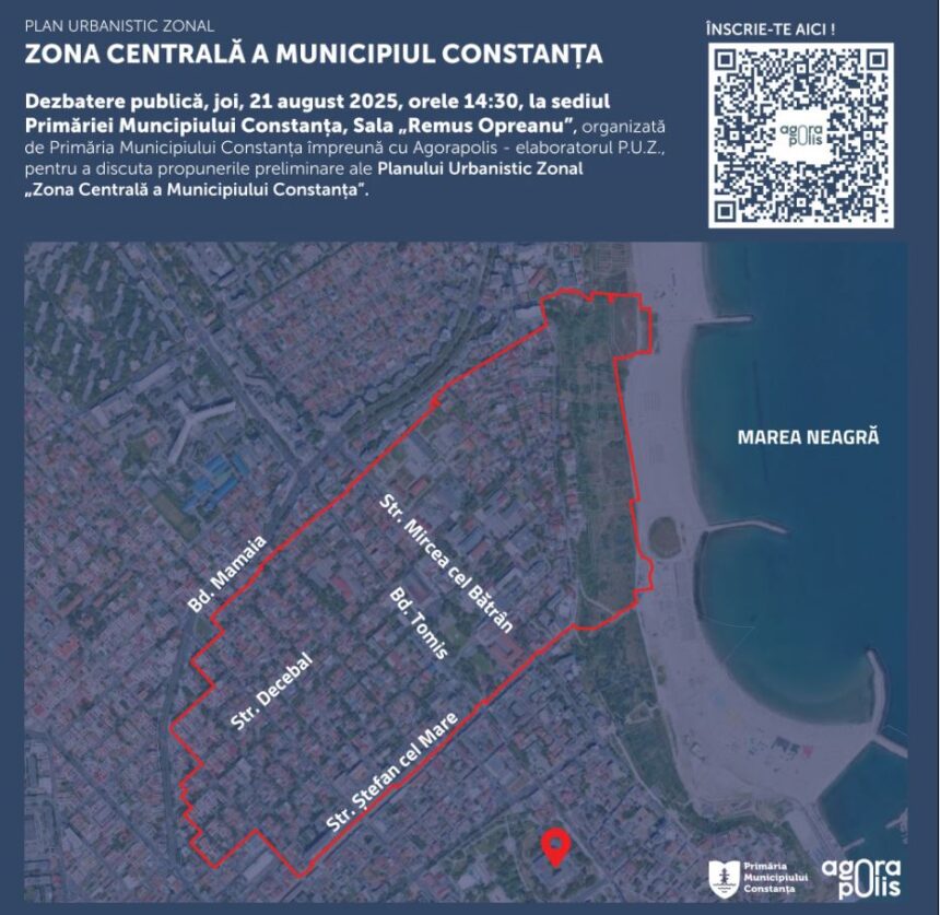Primăria Constanța deschide dialogul cu cetățenii pentru dezvoltarea Planului Urbanistic Zonal al centrului orașului 1 primaria constanta lanseaza consultarea publica pentru planul urbanistic zonal al zonei centrale 6893009036b33