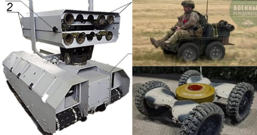 Rusia a desfășurat cele mai neobișnuite arme robotizate în confruntarea cu Ucraina: dronele autobuz, hoverboard-urile antitanc și vehiculele pe roți inedite. 1 rusia a aruncat in lupta contra ucrainei cele mai bizare modele de roboti autobuzul de drone hoverboard uri antitanc si cutii pe roti 68a5523620295