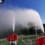 Nava multifuncțională continuă să susțină eforturile de combatere a incendiului în regiunea Chilia Veche. 2 si astazi nava multirol sprijina misiunea de stingere a incendiului din zona chilia veche 689857463ec46