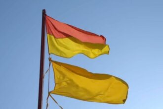 steag galben arborat pe toate plajele din eforie 689dbfea71ecb