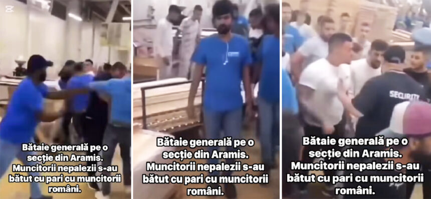 Conflict de proporții între angajații români și cei nepalezi într-o fabrică din România: Așteptăm să vedem cine va ieși învingător! 1 video bataie generala intre muncitorii romani si nepalezi la o fabrica din romania ramane de vazut cine a avut castig de cauza 68aaa4f500ccb