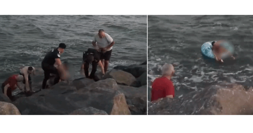 Constanța: Intervenție salvatoare a jandarmilor pentru două persoane prinsă în valurile mării 1 video constanta doua persoane care fusesera luate de curenti in largul marii salvate de jandarmi 689e3f8ccf53d