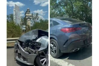 video doua autoturisme s au ciocnit pe a2 in zona podului anghel saligny 689887d6226f5