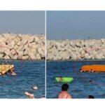 Haos pe plaja din Costinești: Tineri surprinși în acțiune în timp ce răsturnau o hidrobicicletă! 3 video momente de panica in costinesti mai multi tineri surprinsi in timp ce rasturnau o hidrobicicleta 68976e83bd208