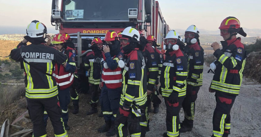 Pompierii români, în acțiune în Grecia, mobilizați pentru a combate un incendiu de vegetație în Anatoliki Attiki 1 video pompierii romani aflati in misiune in grecia chemati sa stinga un incendiu de vegetatie in anatoliki attiki 689a3208b6459