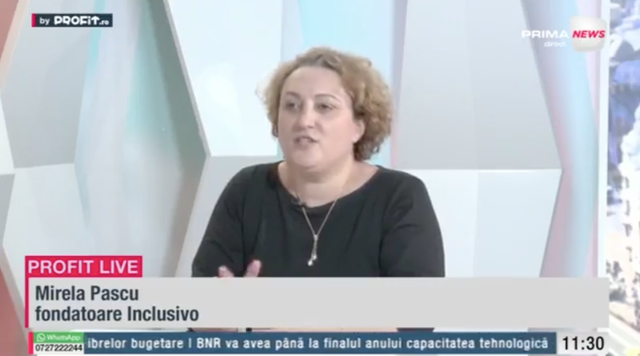 Mirela Pascu, fondatoarea Inclusivo: Anticipăm sancțiuni asemănătoare celor din GDPR pentru inaccesibilitatea web 1 video profit ro live tv mirela pascu fondatoare inclusivo ne asteptam ca amenzile pentru lipsa de accesibilitate web sa fie pe modelul gdpr 68ad3c4b2ff53