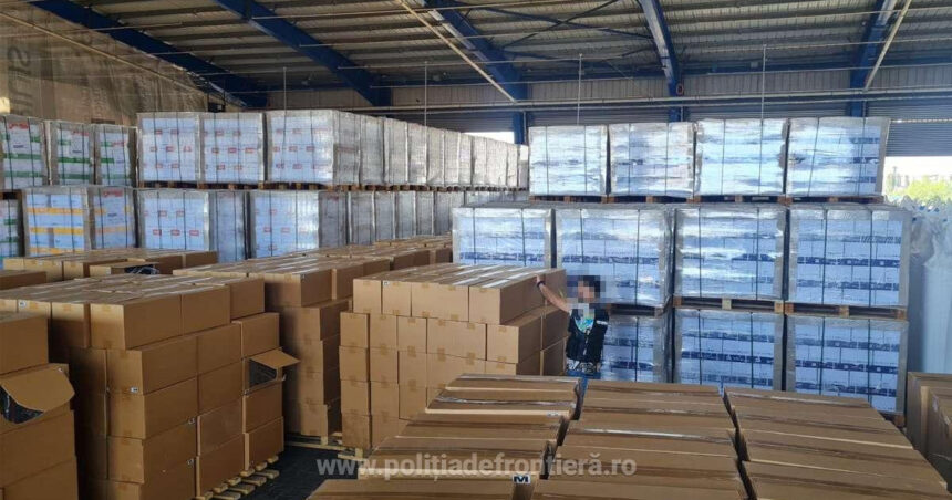 Captură spectaculoasă în Portul Constanța: țigări de contrabandă de 4 milioane de euro îngropate în „role de hârtie” 1 videofoto captura record in portul constanta tigari de contrabanda in valoare de 4 milioane de euro ascunse in role de hartie 689c4f72251d6