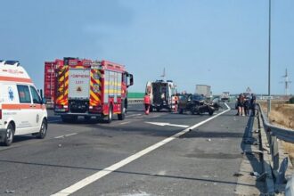 autoturism intrat in parapet pe autostrada a4 intre lazu si constanta o femeie a ajuns la spital 68b5737fdbd38