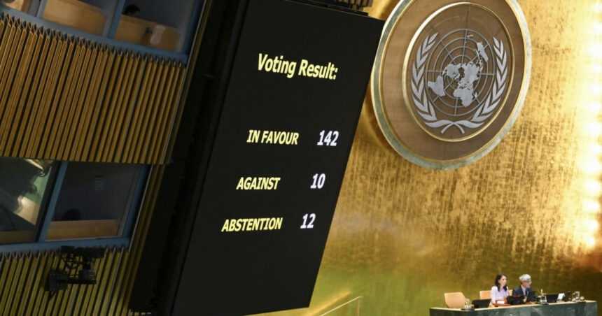 „Acordul de la New York”: ONU revitalizează planul celor două state, Israel și Palestina, excludând Hamas 1 declaratia de la new york onu reia solutia cu doua state israelian si palestinian fara hamas 68c451085eb83