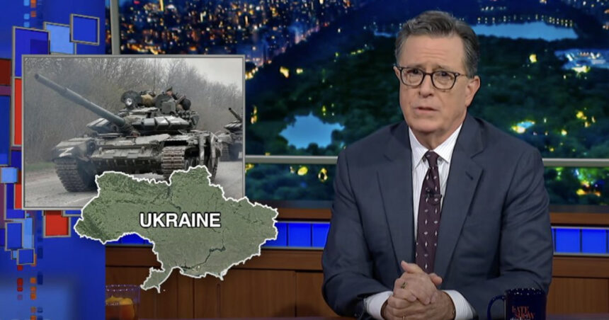 „The Late Show with Stephen Colbert” a dezvăluit o hartă a Ucrainei care exclude Crimeea 1 emisiunea the late show with stephen colbert a prezentat o harta a ucrainei fara crimeea 68c9b7087f77f
