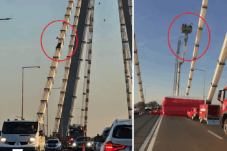 foto circulatia pe dn 39 este blocata din cauza unui barbat care ameninta ca se arunca de pe podul de la agigea 68be67c4b266d