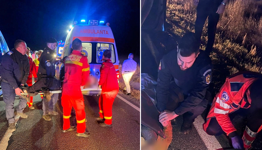Jandarmii au intervenit prompt pentru salvarea victimelor accidentului de pe DN 22, în apropierea Palazu Mic 1 foto jandarmii au acordat primul ajutor victimelor accidentului de pe dn 22 din zona palazu mic 68d991accf8da