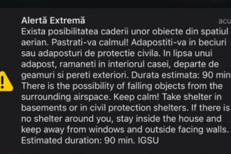 news alert ro alert pentru zona de nord a judetului tulcea risc de cadere a unor obiecte din spatiul aerian 68c5986b63b30