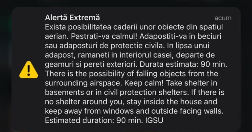 Avertizare Importantă: RO-Alert în Regiunea Nordică a Județului Tulcea - Posibilitate de Cădere a Obiectelor Aeriene 1 news alert ro alert pentru zona de nord a judetului tulcea risc de cadere a unor obiecte din spatiul aerian 68c5986b63b30