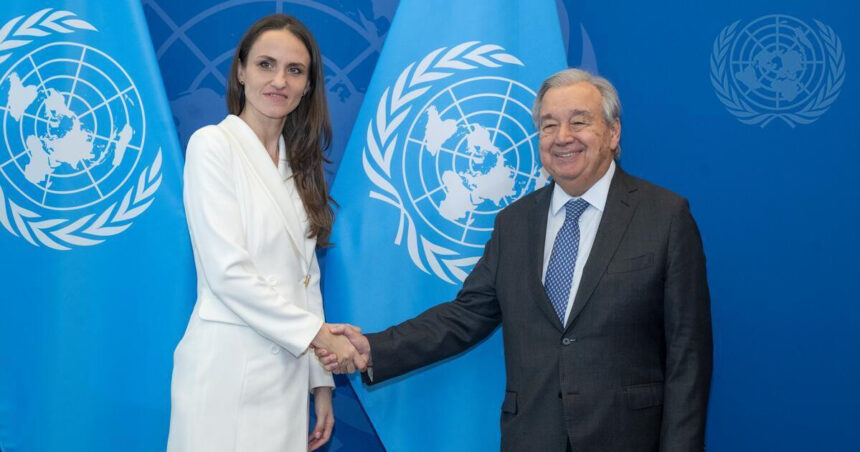 oana toiu s a intalnit cu secretarul general onu antonio guterres am avut o discutie consistenta 68d91ef9964a0