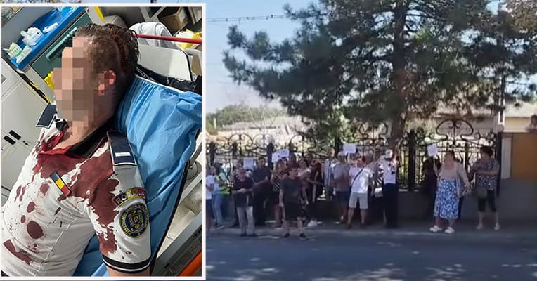 Nemulțumiri în stradă după atacul brutal asupra unui agent de poliție din Babadag 1 protest spontan dupa ce un politist din babadag a fost lovit cu bata in cap 68b959f48630c