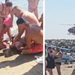Bărbat salvat din valurile mării la Costinești: Transportat cu elicopterul SMURD, după ce a fost găsit inconștient 2 video barbat scos din mare inconstient la costinesti va fi preluat cu elicopterul smurd 68b805130addf