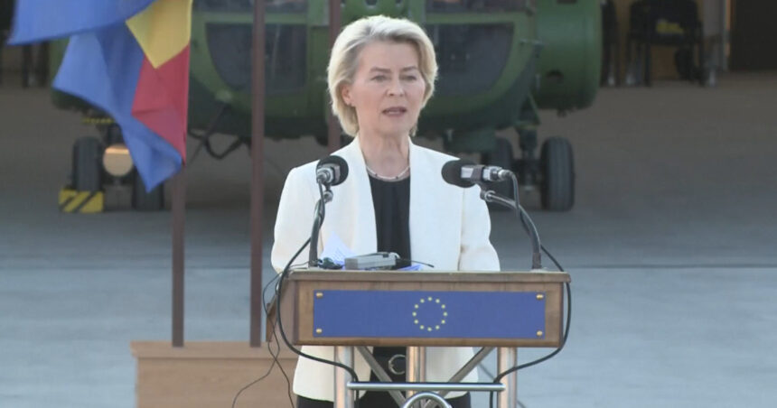 Ursula von der Leyen: România ar putea să se alăture scutului estic al UE în domeniul apărării, generând oportunități de muncă de calitate. 1 video ursula von de leyen despre achizitiile ue in aparare romania poate fi inclusa in scutul estic sunt create locuri de munca bune 68b5cb834f581