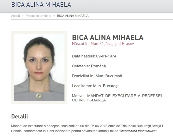 Decizia Curții de Apel București: Retragerea mandatului de arestare pentru Alina Bica, fosta conducătoare a DIICOT 1 curtea de apel bucuresti a retras mandatul de arestare a fostei sefe diicot alina bica 68e00dc50182b