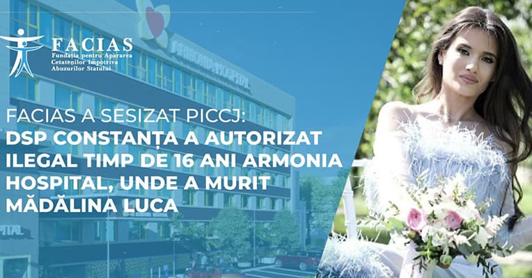 FACIAS a alertat Parchetul de pe lângă ICCJ cu privire la situația spitalului privat Armonia 1 facias a sesizat parchetul de pe langa iccj in cazul spitalului privat armonia 68fb682021432