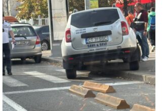 foto femeie lovita de masina unei firme de securitate pe trotuar in zona abator vezi ce s a intamplat 68fa041fa02c0