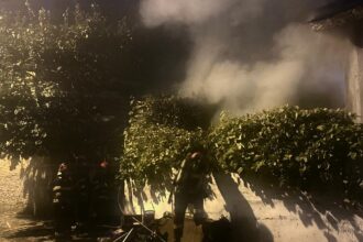foto video incendiu violent in tulcea cu degajari intense de fum pompierii intervin cu trei autospeciale de stingere si smurd ul 68ea8b0b3be29