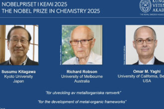 news alert premiul nobel pentru chimie pe anul 2025 a fost castigat de trei cercetatori susumu kitagawa richard robson si omar yaghi 68e63c5754e7e