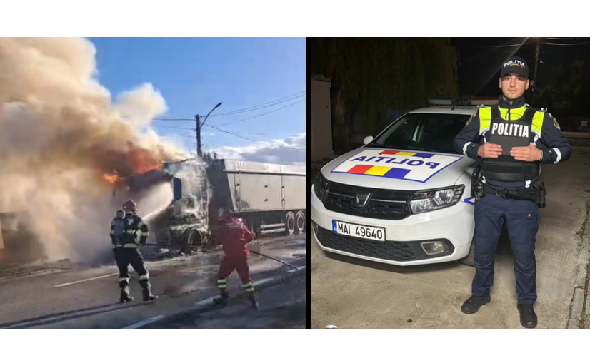 Eroul de pe șosea: Polițistul Flavian Enachie salvează vieți în timpul unui incendiu la Castelu! 1 politistul flavian enachie a prevenit o tragedie pe sosea a fost primul care a intervenit la incendiul din castelu 68eb686d03029