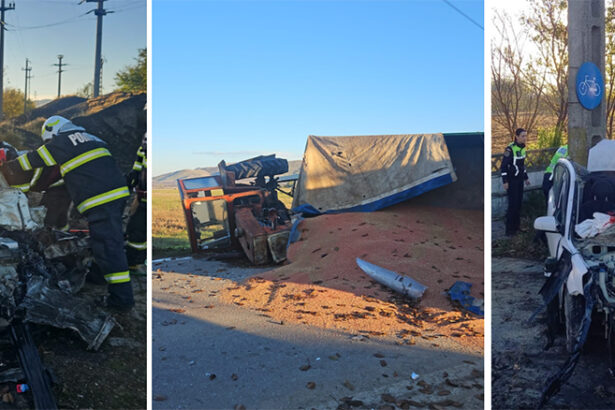 tragedie in judetul tulcea un sofer de 58 de ani a murit dupa ce a intrat frontal cu masina intr un tractor 68fc6fcd63717