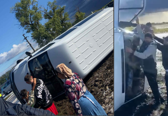 O familie cu trei copii, salvata de un erou al focului dintr-o mașină răsturnată de grindină 1 video o familie cu 3 copii salvata de un pompier dintr un autoturism derapat din cauza grindinei 68ea7d03971f1