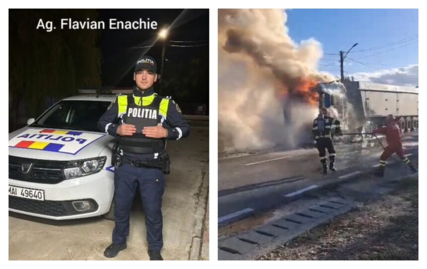 Incidente șocante în Castelu: un camion în flăcări, iar șoferul nepăsător – intervenția rapidă a unui polițist i-a salvat viața! 1 video scene dramatice in castelu un camion ardea in mers iar soferul nu si a dat seama un politist i a salvat viata 68eb6b02dd417