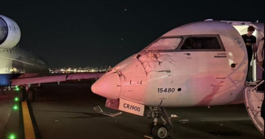 Coliziune Aeriană la LaGuardia: Un Aterizaj și O Decolare se Întâlnesc în New York 1 videofoto doua avioane s au ciocnit pe aeroportul laguardia din new york in timp ce unul ateriza iar celalalt se pregatea de decolare 68de3b18cce47