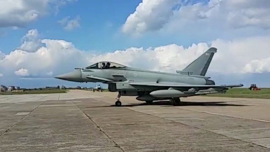 aeronave eurofighter typhoon de la baza aeriana mihail kogalniceanu ridicate dupa ce o drona a traversat spatiul aerian in zona chilia veche 692558108be76