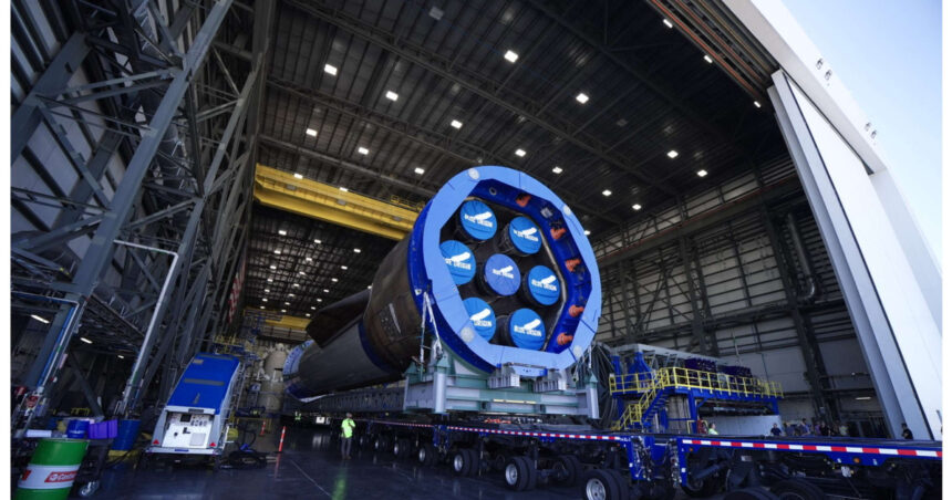 foto jeff bezos concureaza cu spacex blue origin dezvaluie planul pentru o versiune mai mare a rachetei new glenn 691f72217ec65