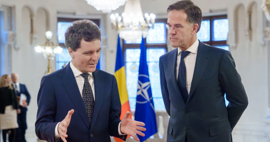 presedintele nicusor dan si secretarul general al nato mark rutte participa nato industry forum 2025 690c3850d3a4e
