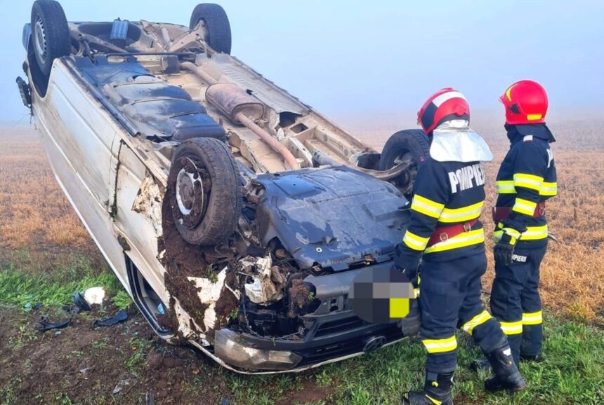 un autoturism s a rasturnat pe dn22 la iesire din mihai viteazu 690c3e49202a0