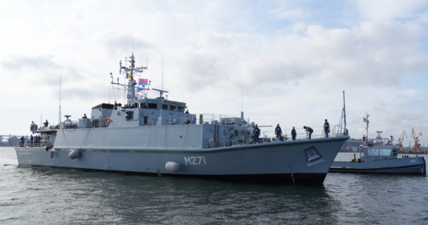 vanatorul de mine cumparat de romania de la marina regala britanica a ajuns in portul militar constanta 6908f004159ac