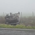 video accident pe dn3 intre pietreni si viisoara un microbuz cu 9 pasageri s a rasturnat intervin mai multe ambulante 691575453f17b