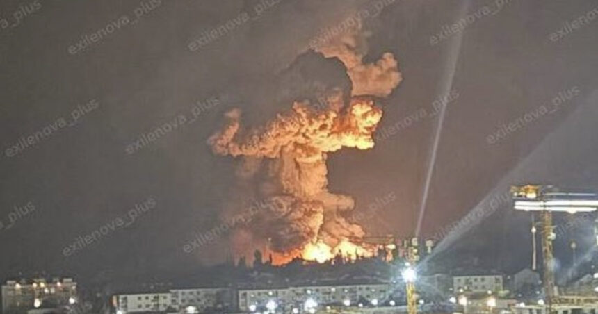 video drone ucrainene au avariat o nava locuinte si un depozit de petrol in rusia 6916c452df4be